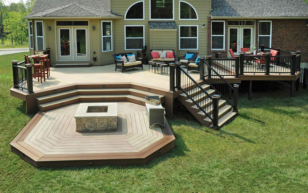 deck with firepit
